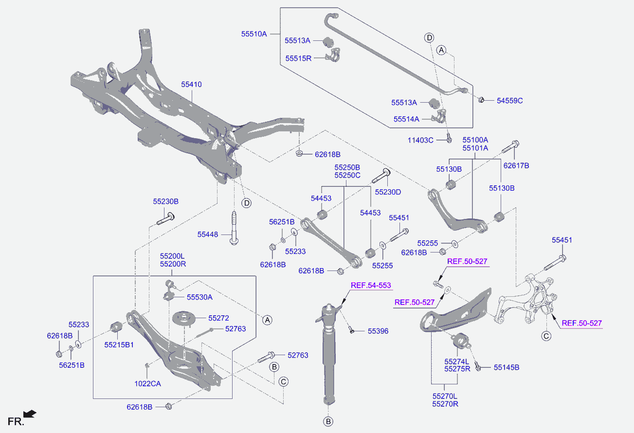 KIA 55210 G4AA0 - Neatkarīgās balstiekārtas svira, Riteņa piekare autodraugiem.lv