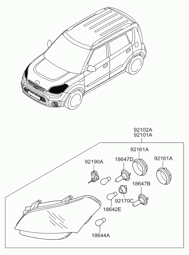 Hyundai 92130-3K000 - Regulējošais elements, Lukturu augstuma regulēšana autodraugiem.lv