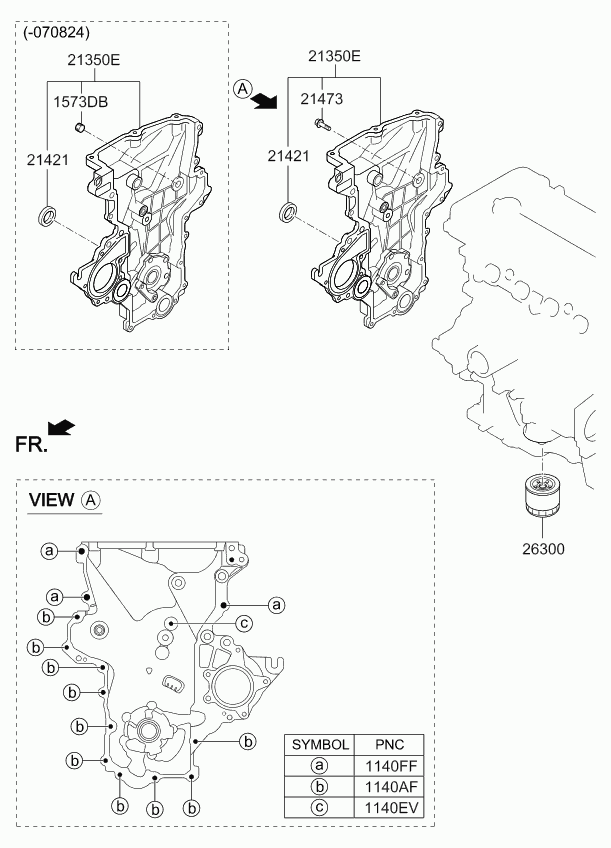 Hyundai 21421-2B020 - Vārpstas blīvgredzens, Kloķvārpsta autodraugiem.lv