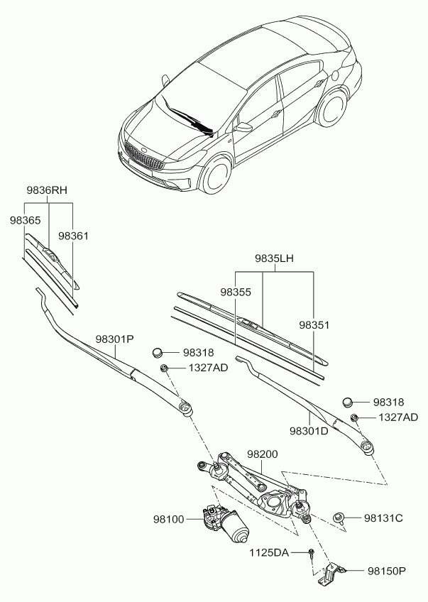 KIA 98360A5000 - Stikla tīrītāja slotiņa autodraugiem.lv