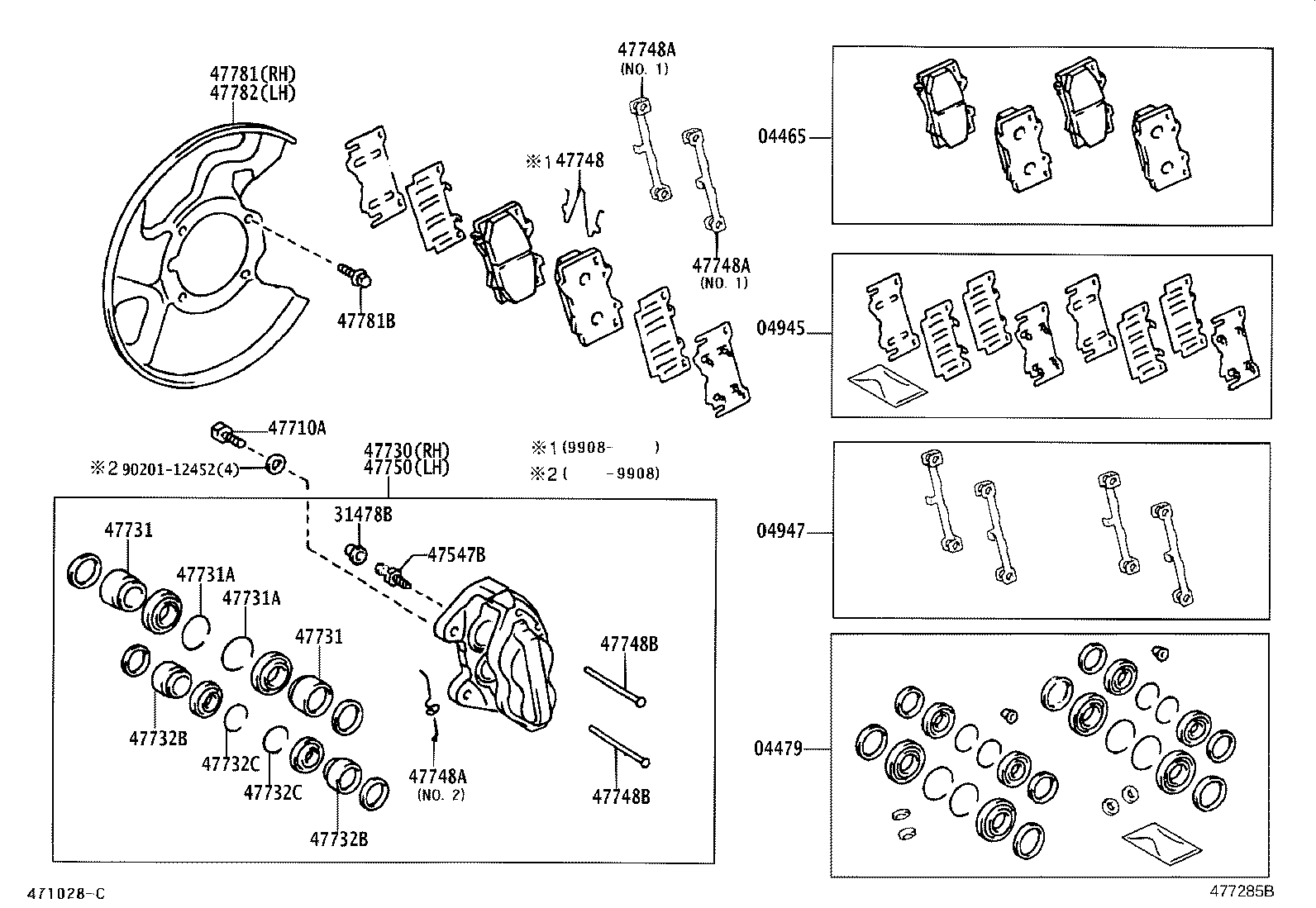 LEXUS 04465 60151 - Bremžu uzliku kompl., Disku bremzes autodraugiem.lv