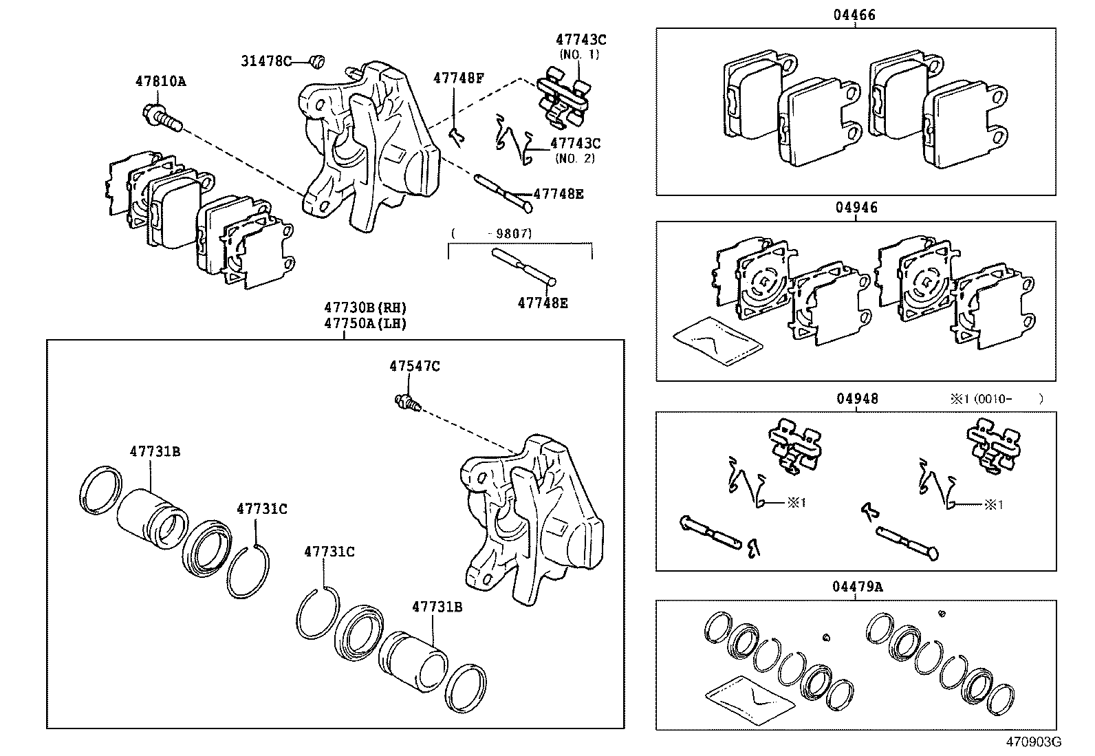 TOYOTA 04466 30190 - Bremžu uzliku kompl., Disku bremzes autodraugiem.lv