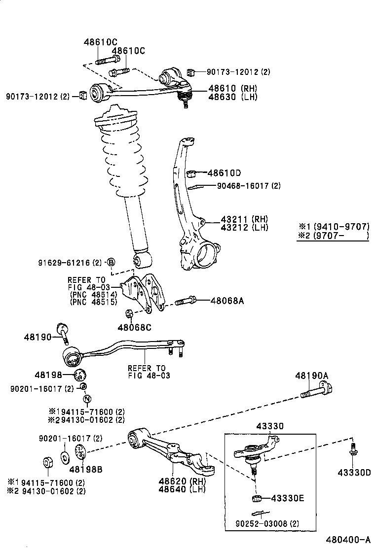 Mitsubishi 4861059015 - Balst / Virzošais šarnīrs autodraugiem.lv