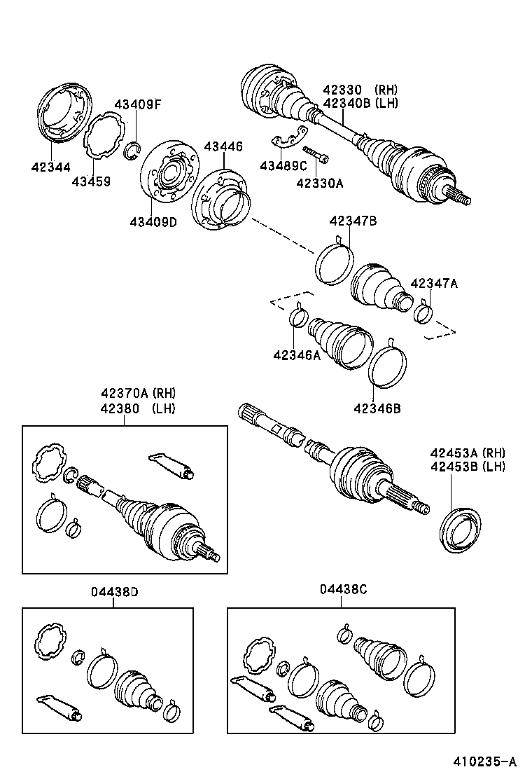 LEXUS 04437-24040 - Putekļusargs, Piedziņas vārpsta autodraugiem.lv