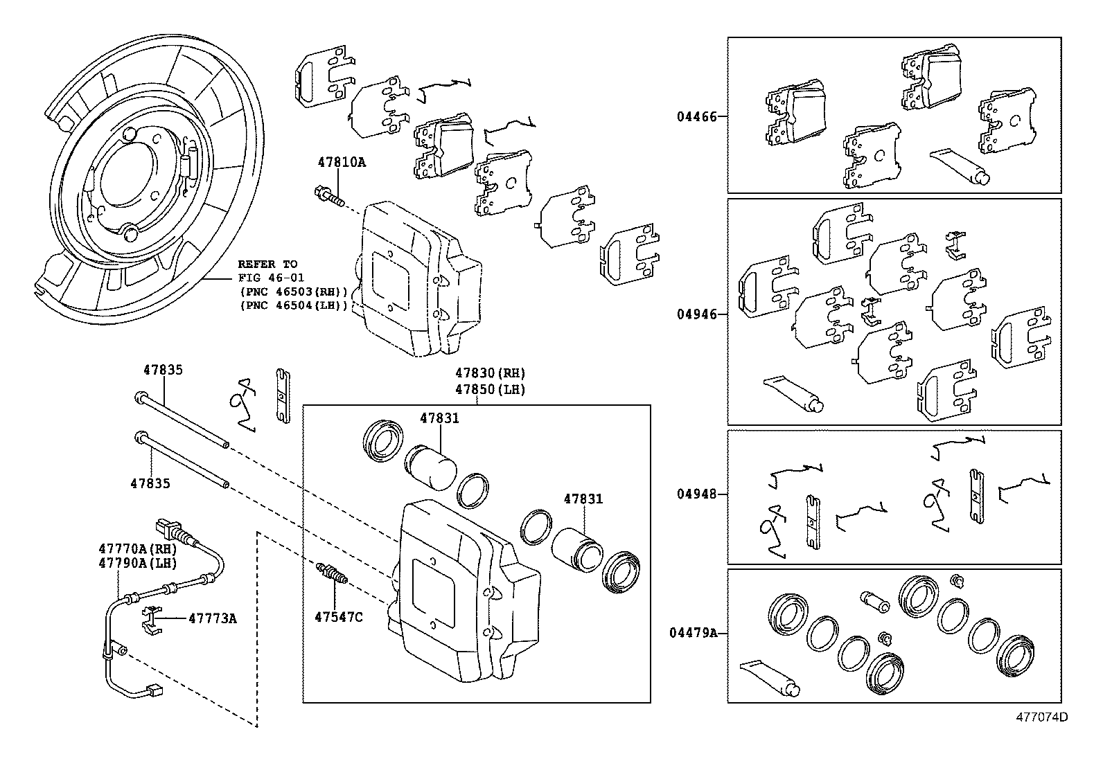 TOYOTA 044660W020 - Bremžu uzliku kompl., Disku bremzes autodraugiem.lv