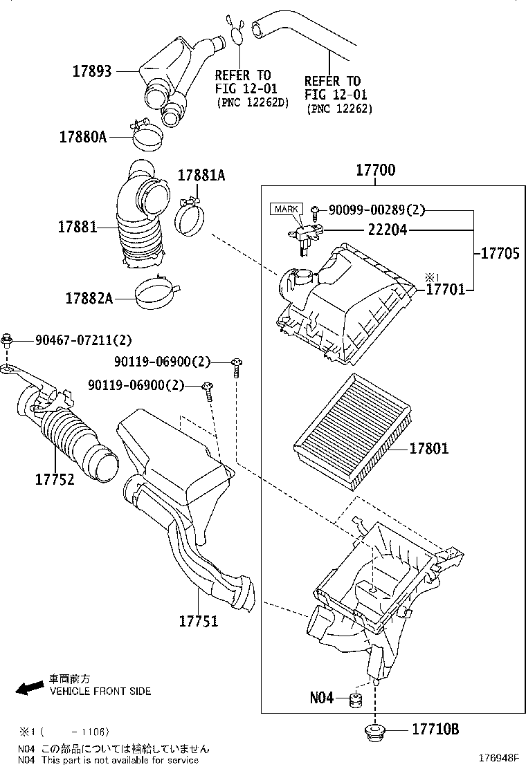 LEXUS 22204-28010 - Gaisa masas mērītājs autodraugiem.lv