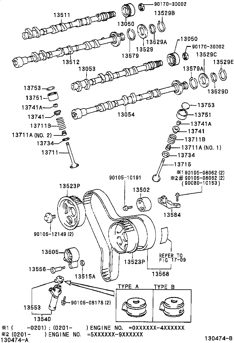 Opel 13505-20010 - Spriegotājrullītis, Gāzu sadales mehānisma piedziņas siksna autodraugiem.lv