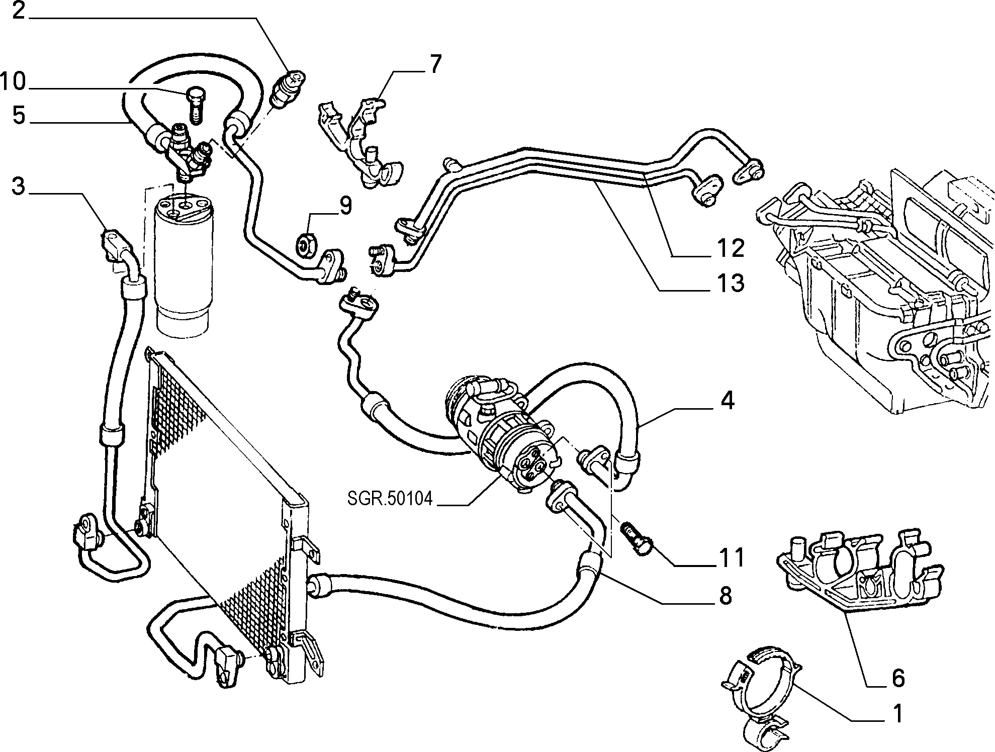 Lancia 60625482 - Spiediena slēdzis, Gaisa kondicionēšanas sistēma autodraugiem.lv