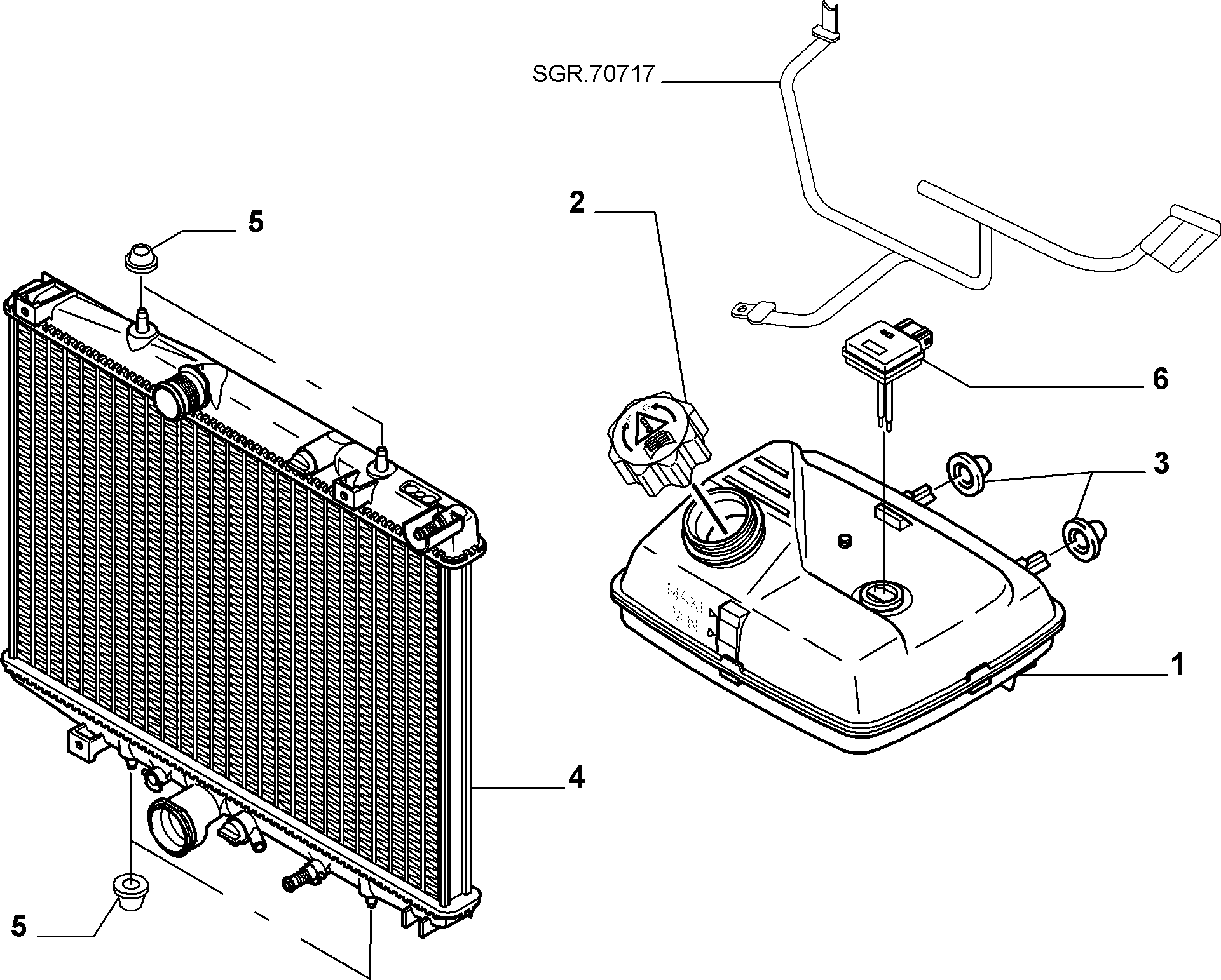 FIAT 96 417 284 80 - Radiators, Motora dzesēšanas sistēma autodraugiem.lv