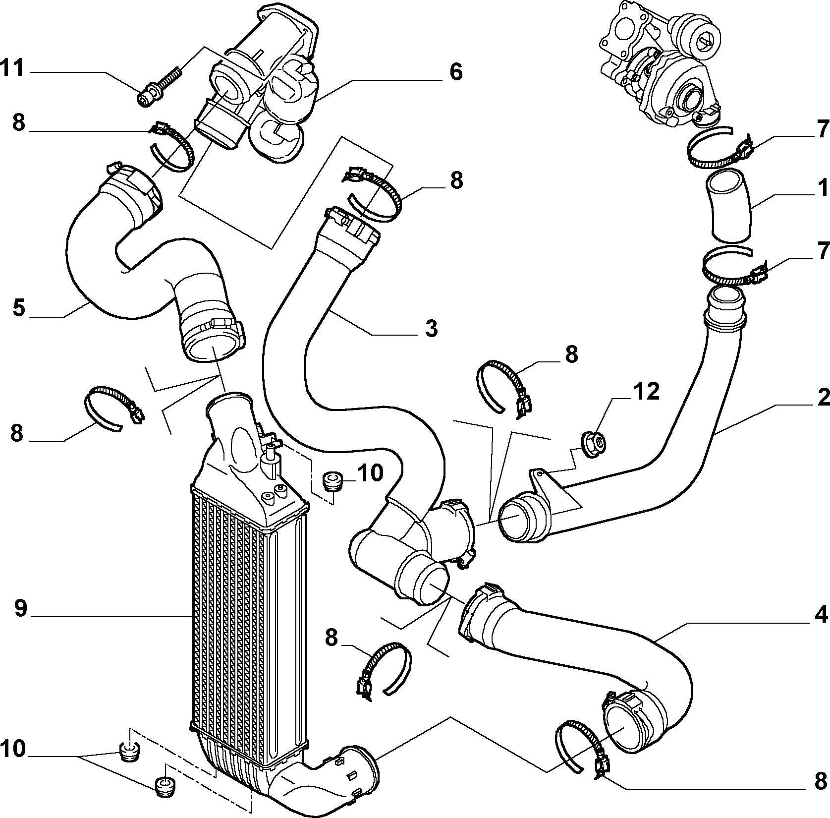 FIAT 9641446080 - Droseļvārsta pievada stiprinājums autodraugiem.lv