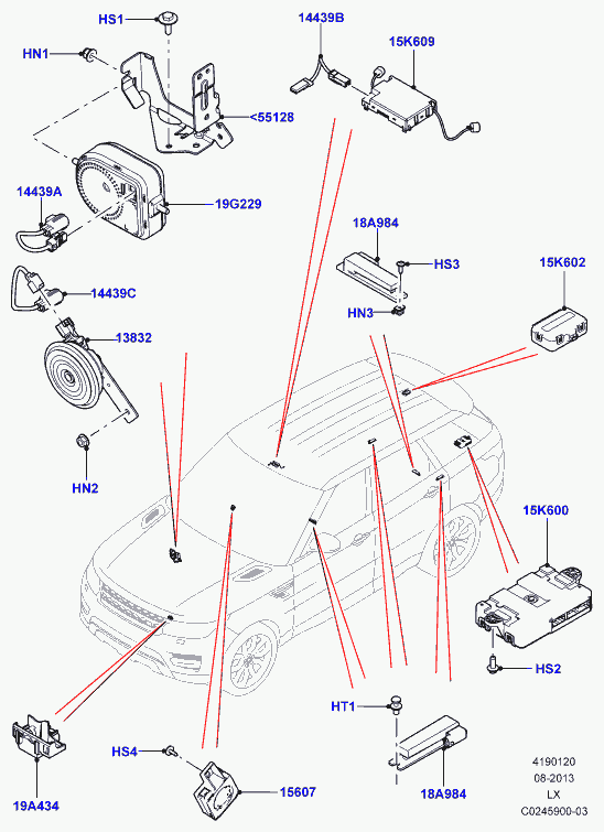 Land Rover LR041431 - Slēdzis, Durvju kontakts autodraugiem.lv