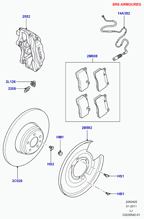 Rover SOE 0000 11 - Indikators, Bremžu uzliku nodilums autodraugiem.lv