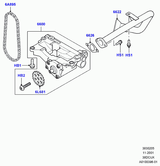 Land Rover LRC100070L - Ķēde, Eļļas sūkņa piedziņa autodraugiem.lv