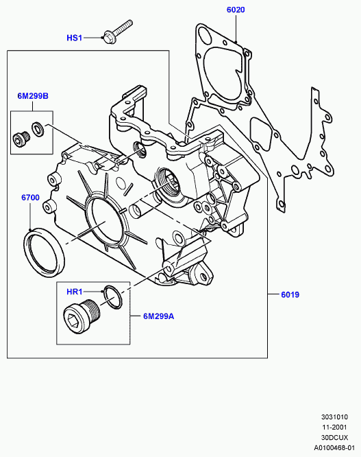 Land Rover LUF100530L - Vārpstas blīvgredzens, Kloķvārpsta autodraugiem.lv