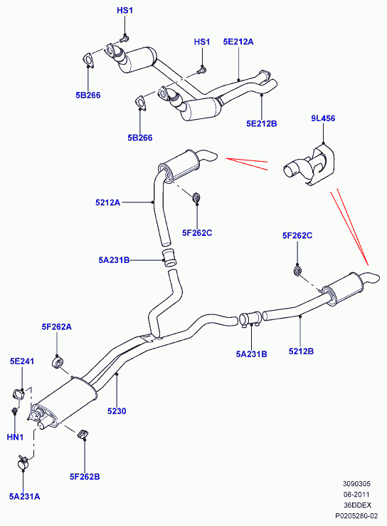 Rover WCM 100460L - Blīve, Izplūdes caurule autodraugiem.lv