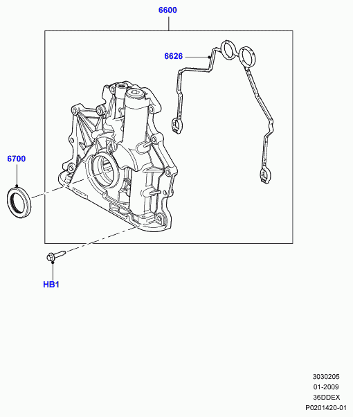 Land Rover 1102415 - Vārpstas blīvgredzens, Kloķvārpsta autodraugiem.lv