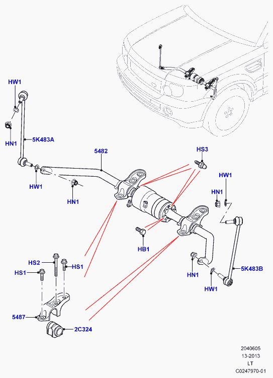 Rover RBM500150 - Stiepnis / Atsaite, Stabilizators autodraugiem.lv