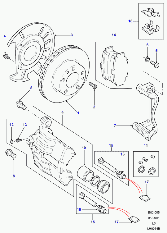 Rover SFP 0000 10 - Bremžu uzliku kompl., Disku bremzes autodraugiem.lv