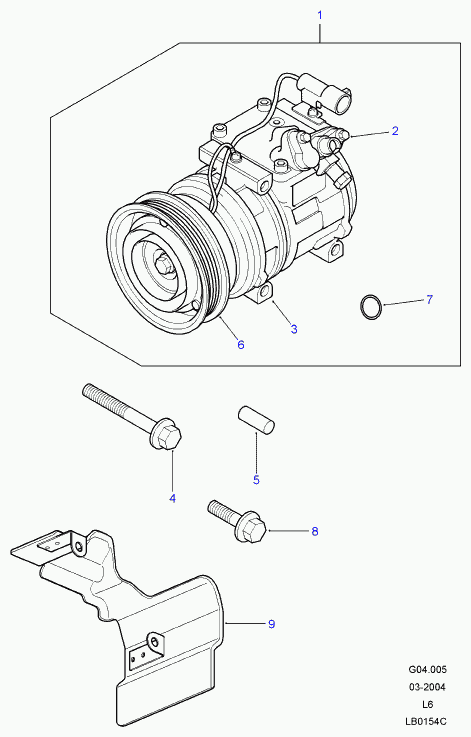 Rover JPB500130 - Kompresors, Gaisa kond. sistēma autodraugiem.lv