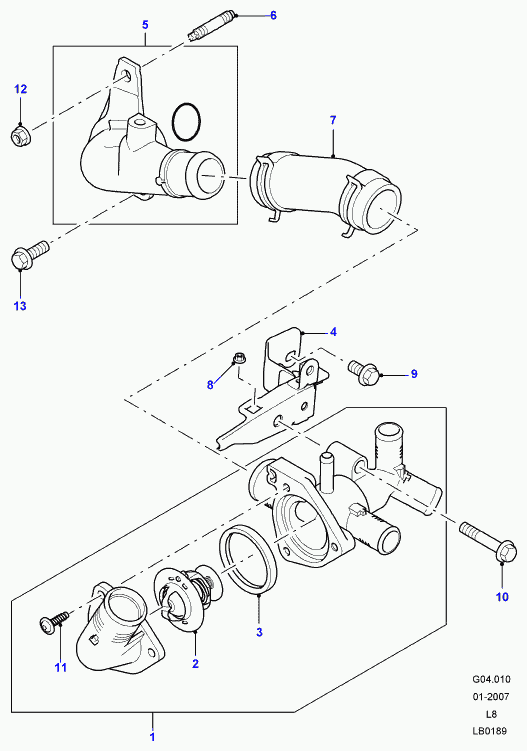 Rover LR004618 - Termostats, Dzesēšanas šķidrums autodraugiem.lv