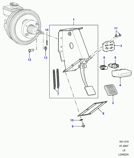 Land Rover XKB500180 - Bremžu signāla slēdzis autodraugiem.lv