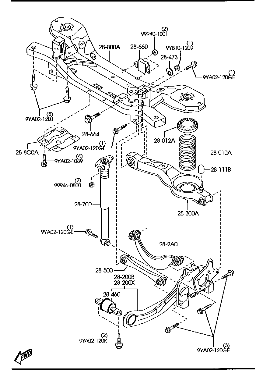 MAZDA BP-4K-28-C10B - Neatkarīgās balstiekārtas svira, Riteņa piekare autodraugiem.lv