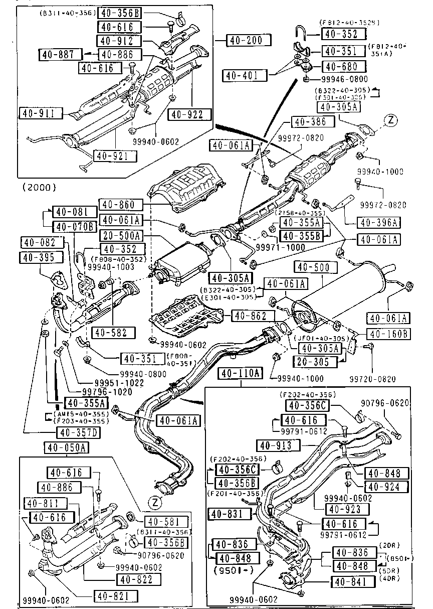 KIA E301-40-305 - Blīvgredzens, Izplūdes caurule autodraugiem.lv