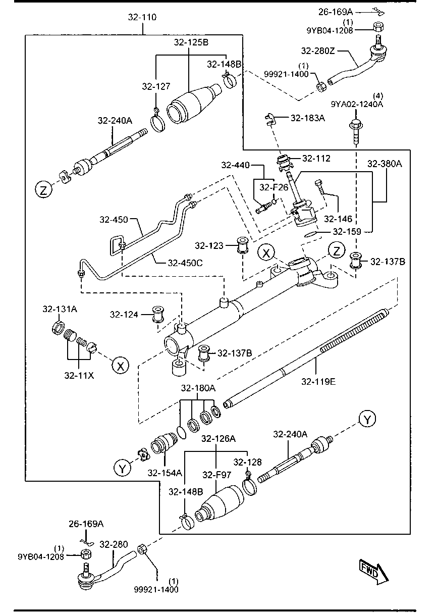 ISUZU TD11-32-290A - Stūres šķērsstiepņa uzgalis autodraugiem.lv