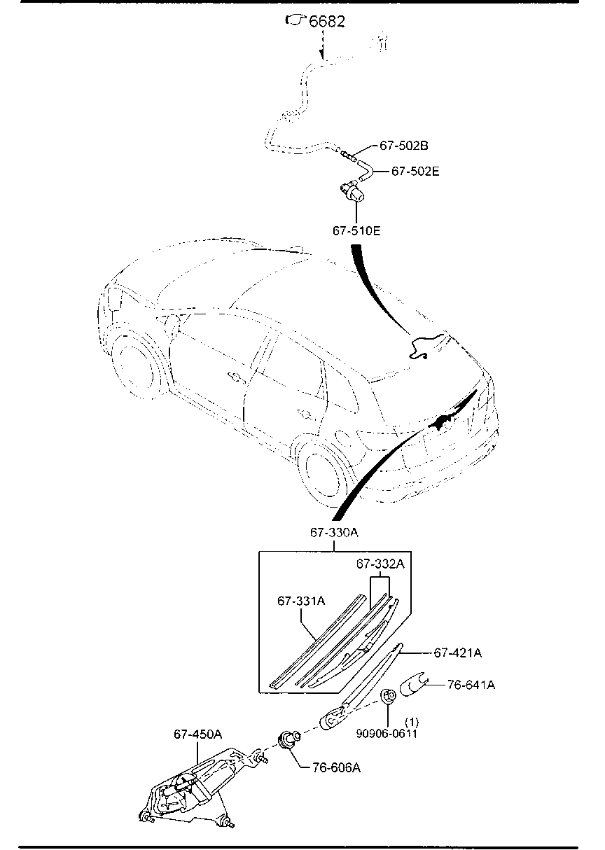 MAZDA TD13-67-330 - Stikla tīrītāja slotiņa autodraugiem.lv