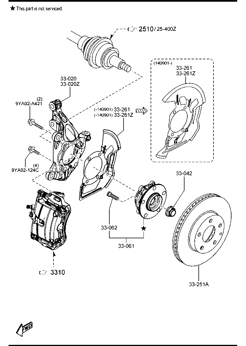 MAZDA B45G-33-251A - Bremžu diski autodraugiem.lv