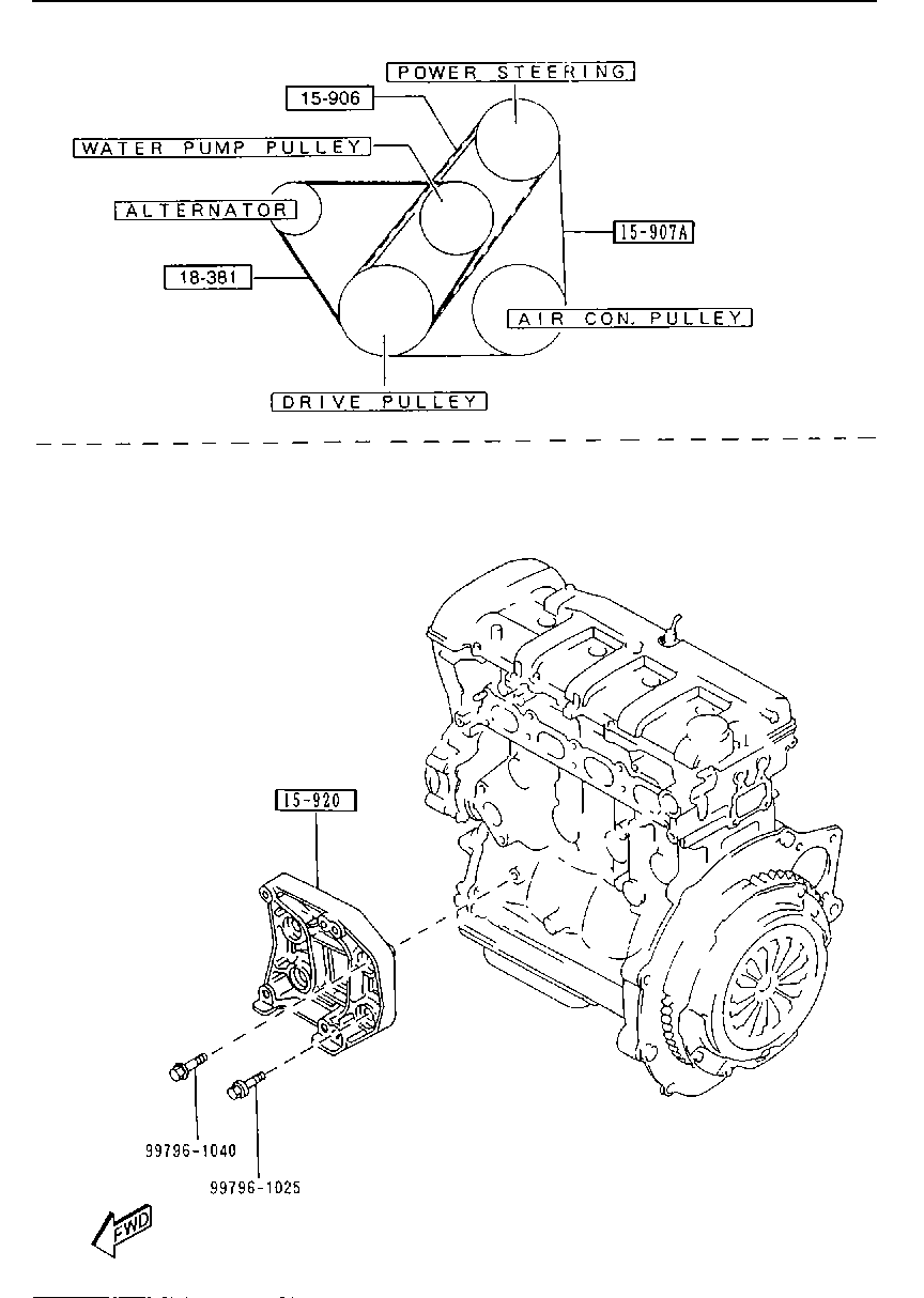 MAZDA FS05-15-907 - Ķīļrievu siksna autodraugiem.lv
