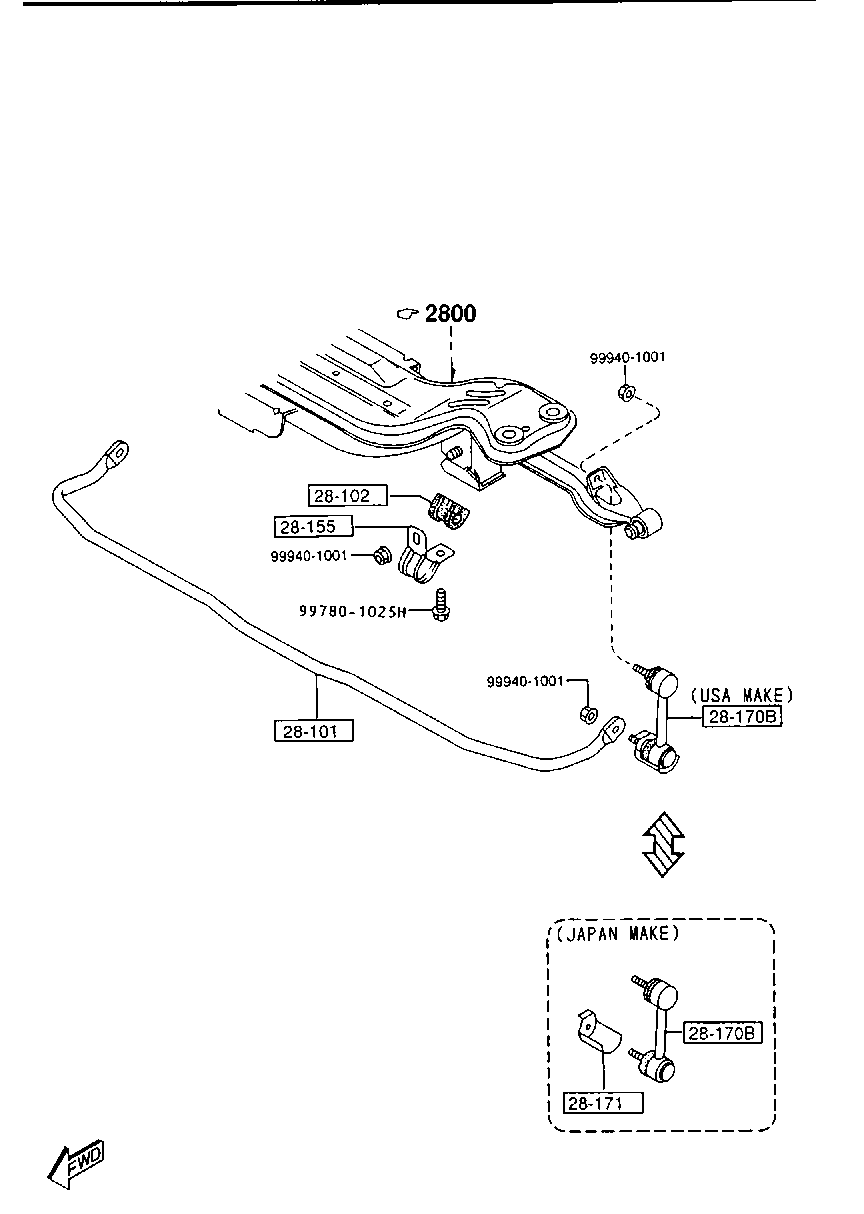 Hyundai GA2B-28-170A - Stiepnis / Atsaite, Stabilizators autodraugiem.lv