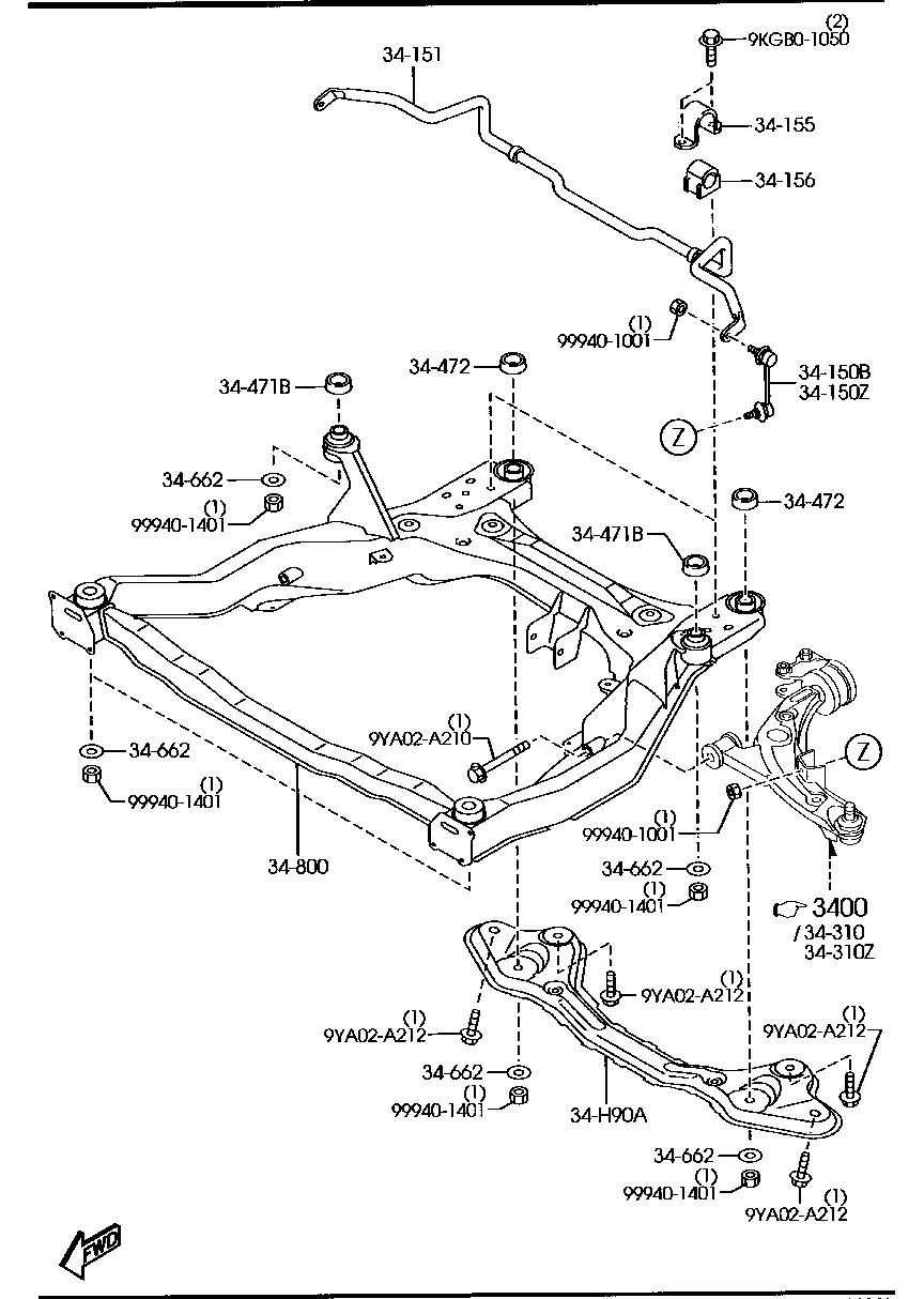 KIA L206-34-150A - Stiepnis / Atsaite, Stabilizators autodraugiem.lv