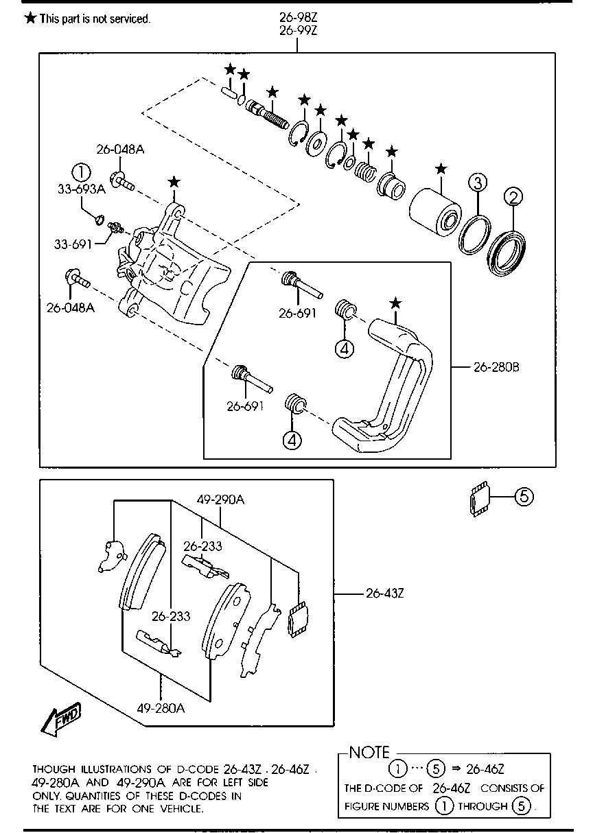 Hino F1Y1-26-48Z - PAD SUB SET,RR CALIPER autodraugiem.lv