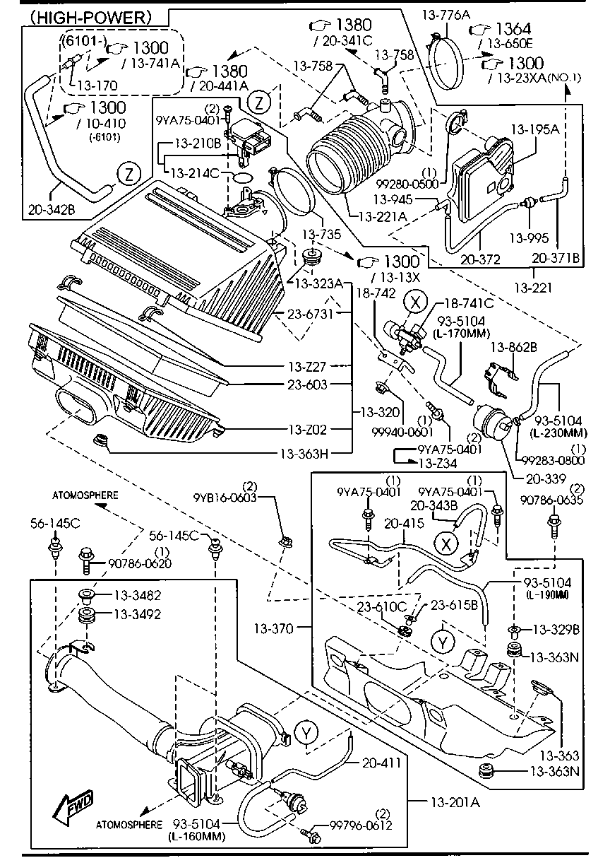 MAZDA ZL01 13 215 - Gaisa masas mērītājs autodraugiem.lv