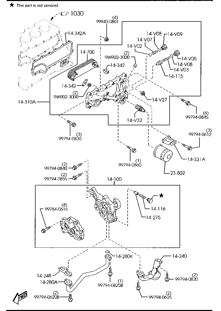 MAZDA W LY0-14302 - Eļļas filtrs autodraugiem.lv