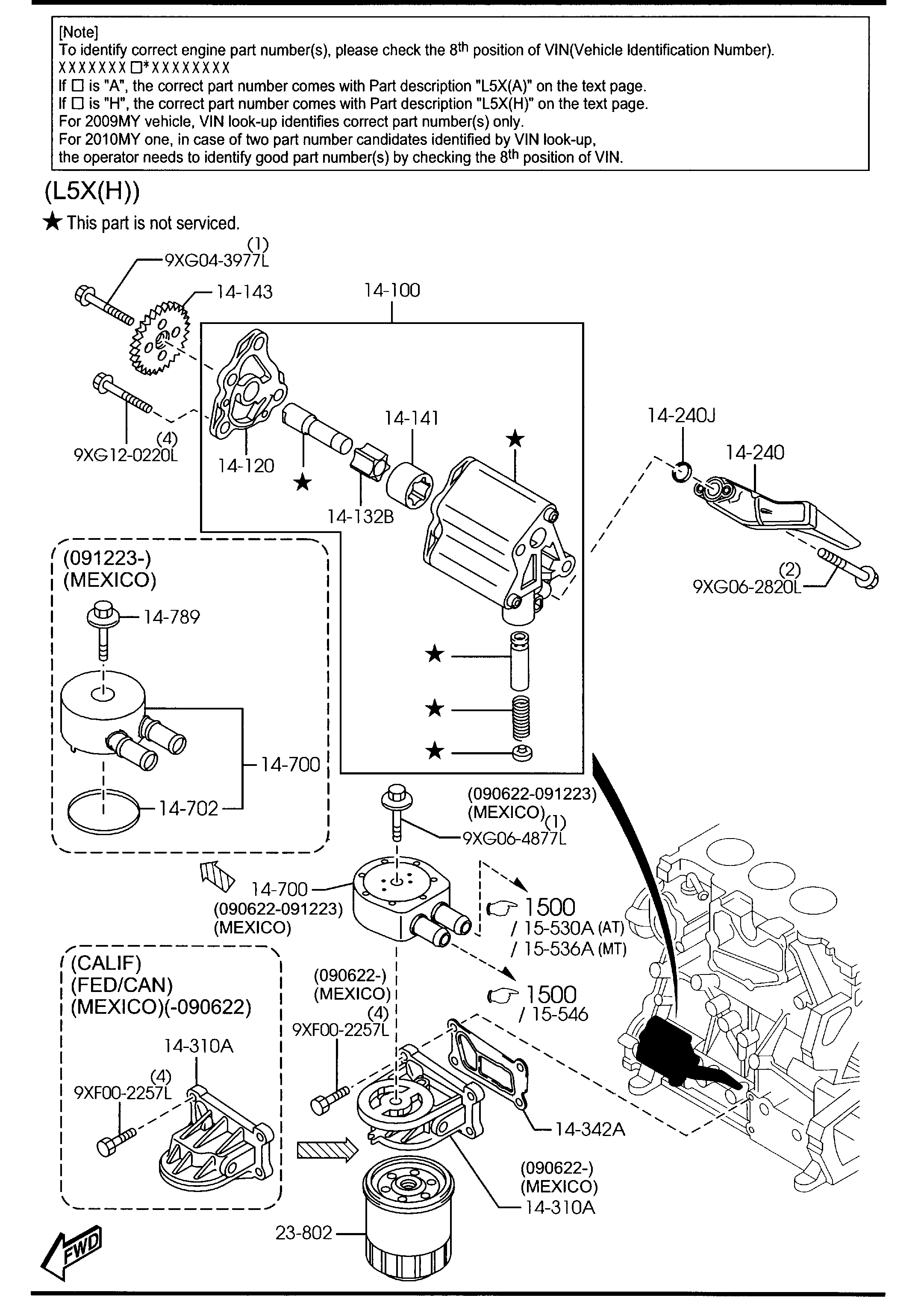 MAZDA LF01-14-312 - Eļļas filtrs autodraugiem.lv