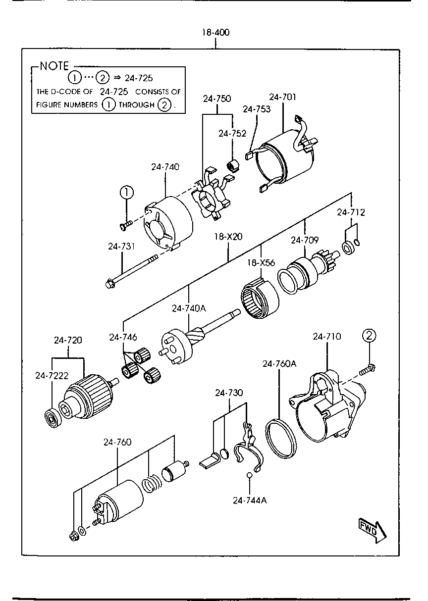 MAZDA WL02-18-X57 - Remkomplekts, Starteris autodraugiem.lv