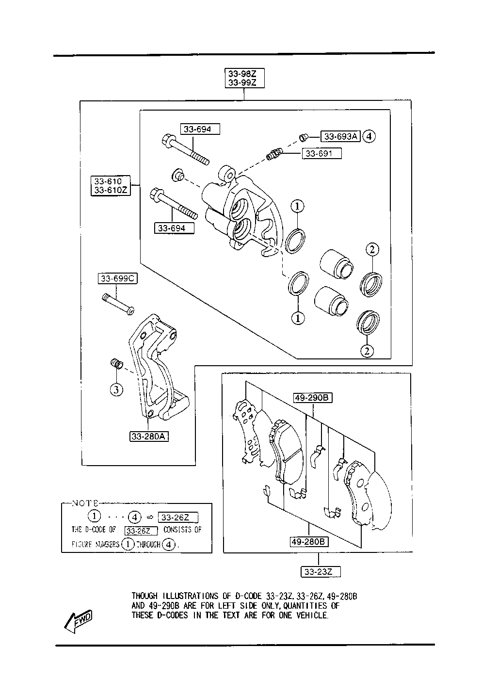 Mercury U0Y9-33-23ZA - Bremžu uzliku kompl., Disku bremzes autodraugiem.lv