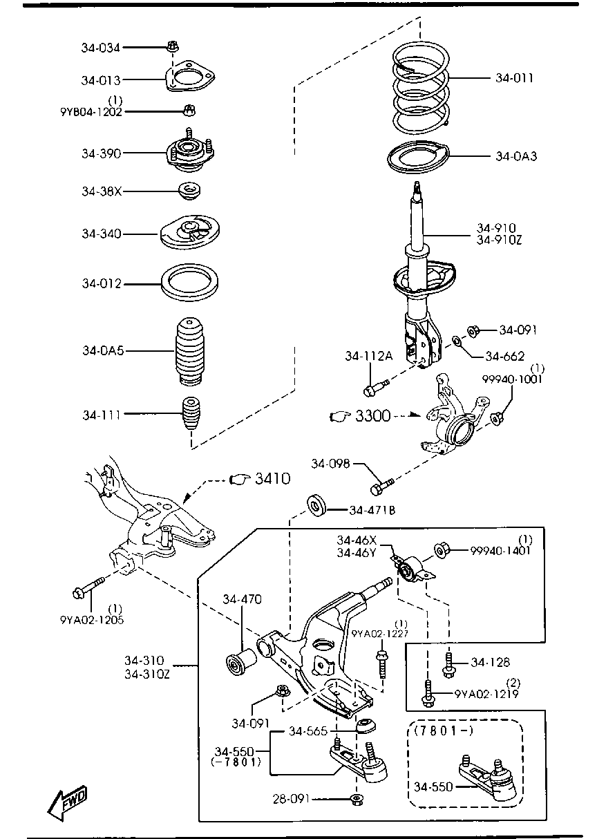 FORD BTDA-34-550 - Balst / Virzošais šarnīrs autodraugiem.lv