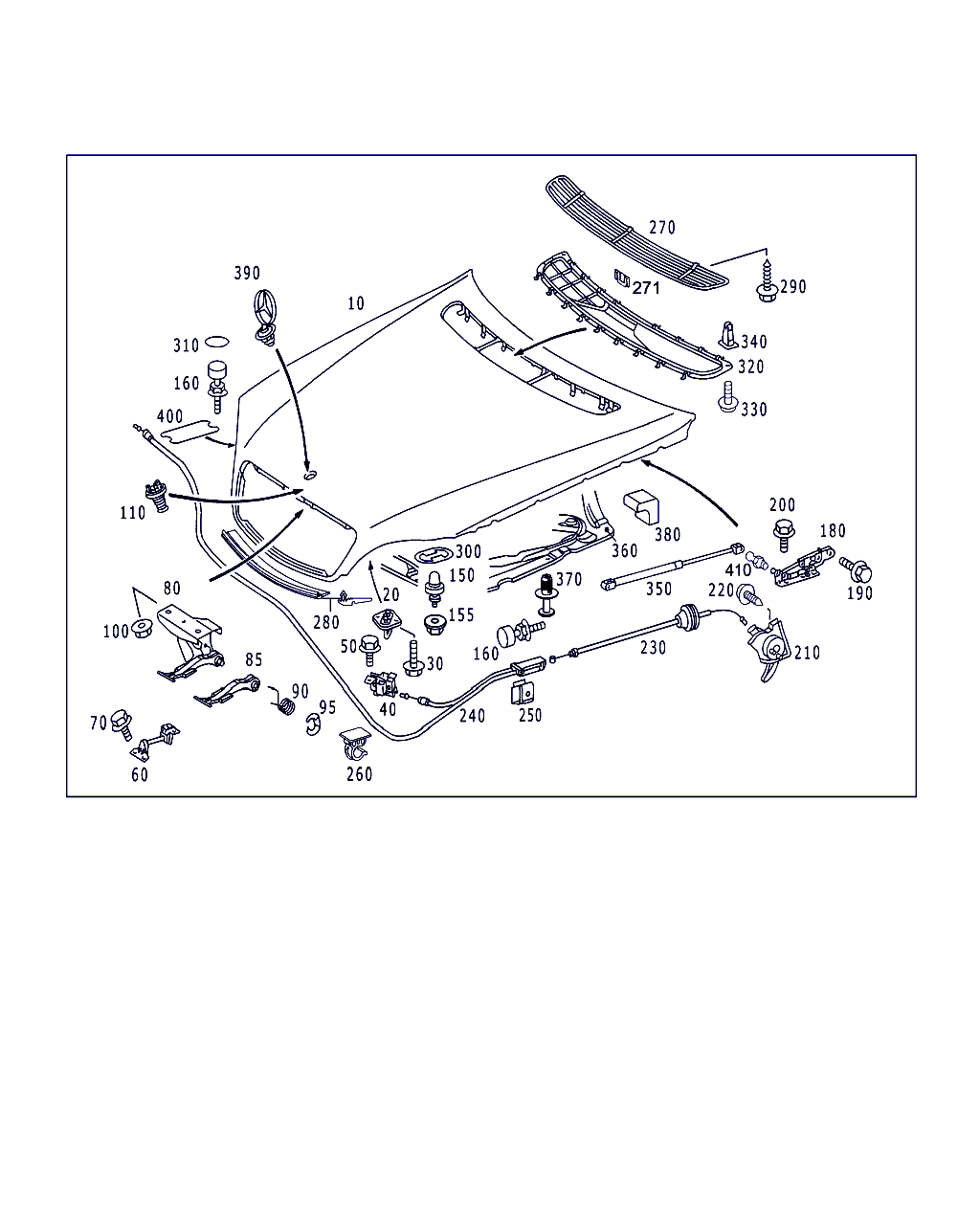 Mercedes-Benz A 220 880 03 29 - Gāzes atspere, Motora pārsegs autodraugiem.lv