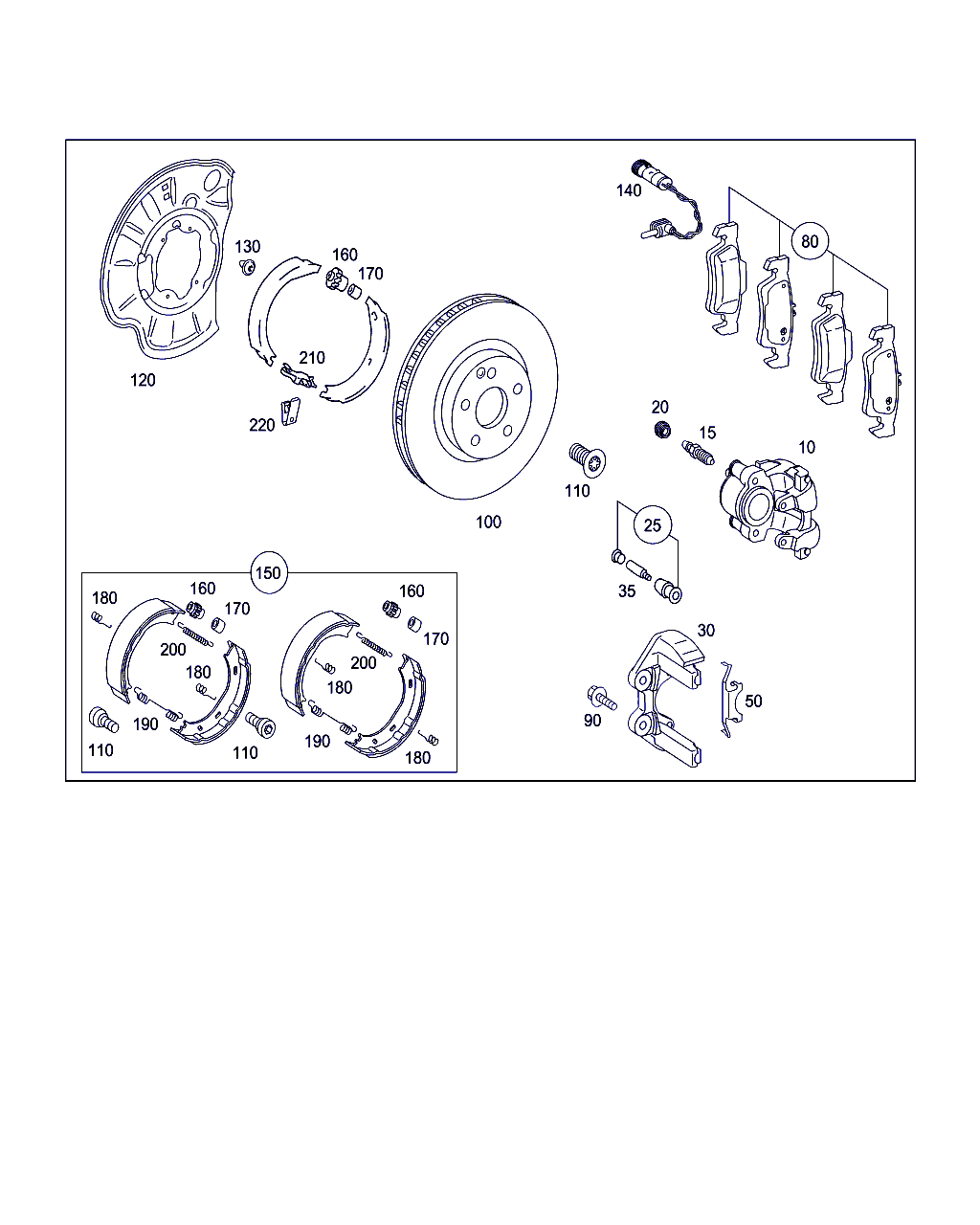 Mercedes-Benz A 006 420 01 20 - Bremžu uzliku kompl., Disku bremzes autodraugiem.lv