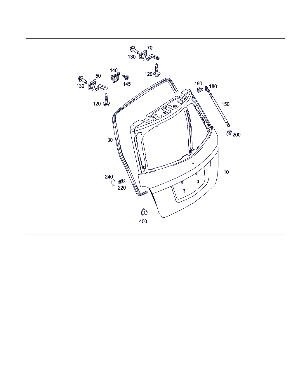 Mercedes-Benz A 204 980 15 64 - Gāzes atspere, Bagāžas / Kravas nodalījuma vāks autodraugiem.lv