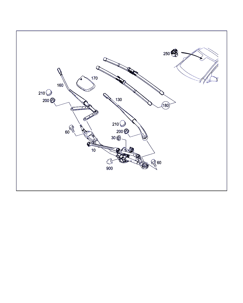 Mercedes-Benz A 246 820 12 45 - Stikla tīrītāja slotiņa autodraugiem.lv