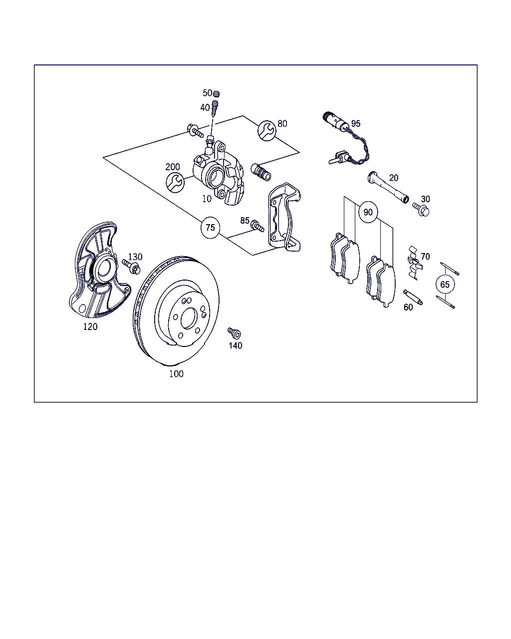 Mercedes-Benz A 004 420 50 20 - Bremžu uzliku kompl., Disku bremzes autodraugiem.lv