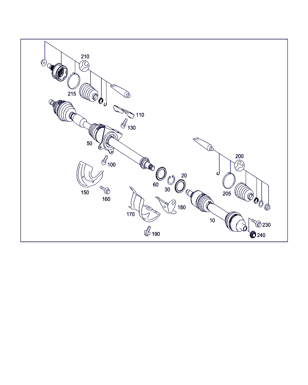 Mercedes-Benz A 169 360 62 72 - Šarnīru komplekts, Piedziņas vārpsta autodraugiem.lv