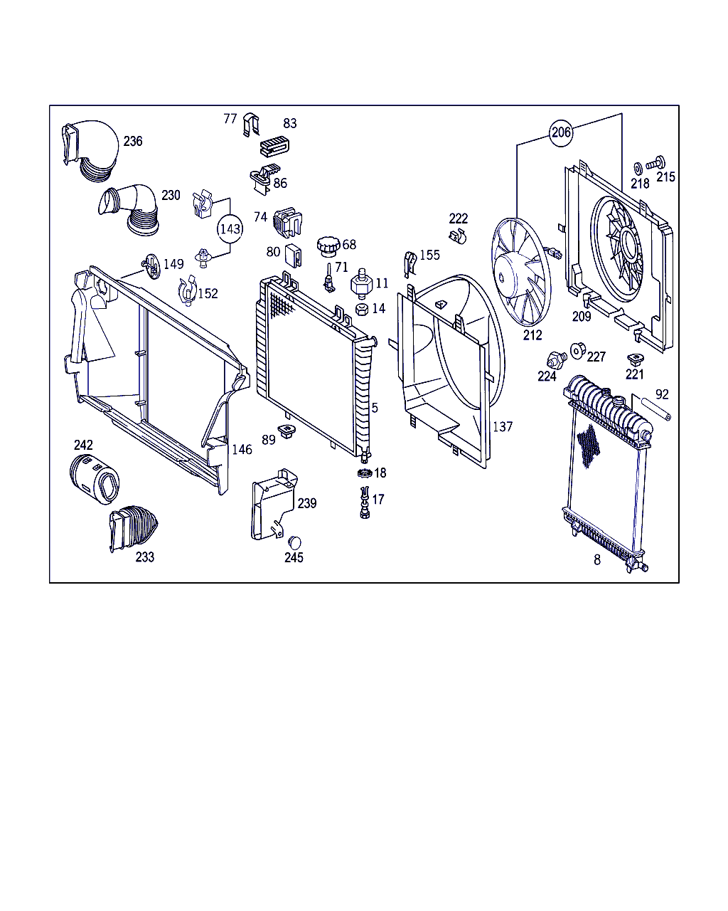 Mercedes-Benz A 210 500 30 03 - Radiators, Motora dzesēšanas sistēma autodraugiem.lv