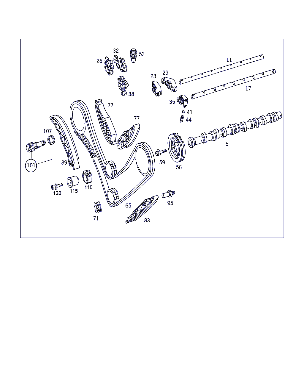 Mercedes-Benz A 112 052 02 16 - Mierinātājsliede, GSM piedziņas ķēde autodraugiem.lv