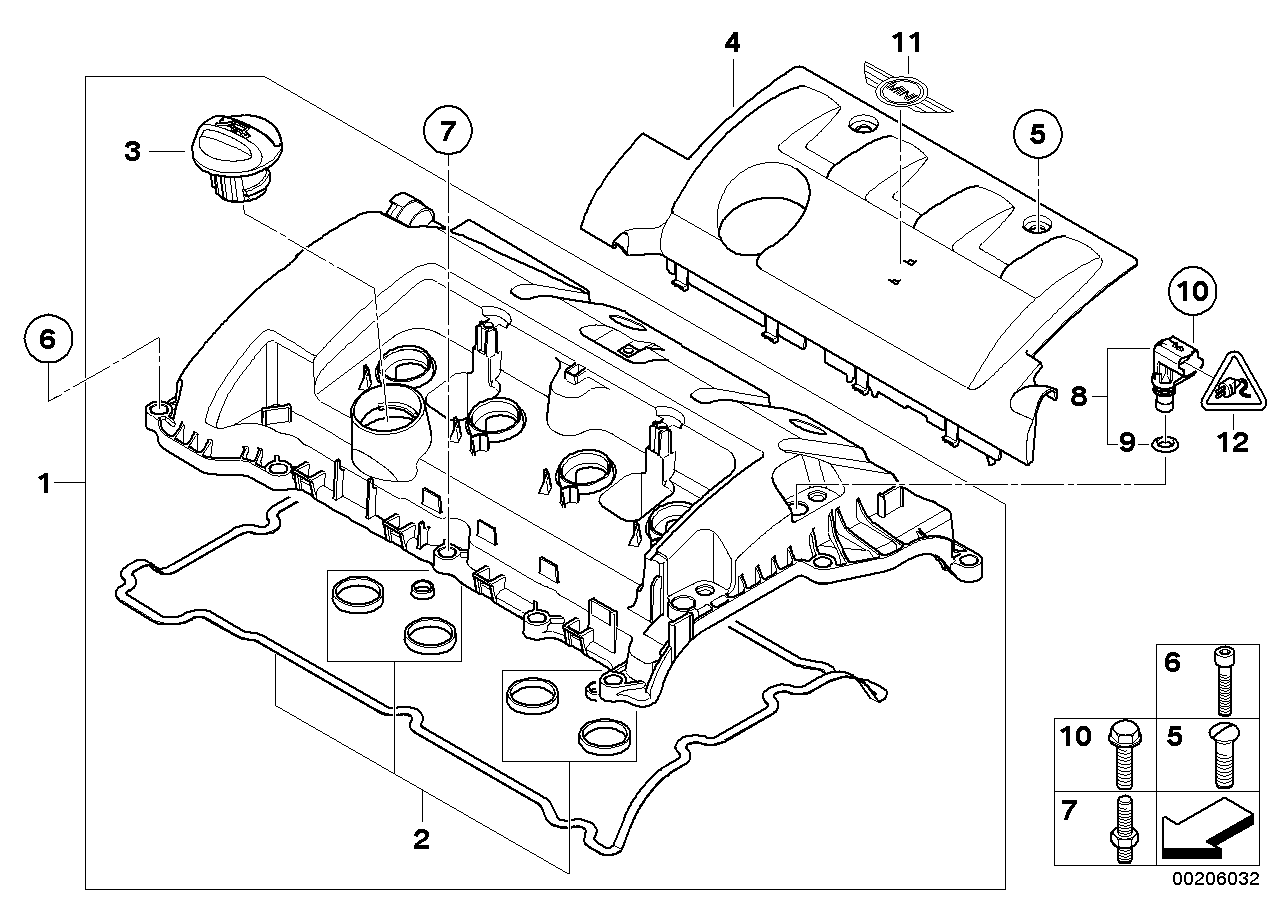 BMW 11 12 7 646 554 - Vārsts, Motora kartera ventilācija autodraugiem.lv