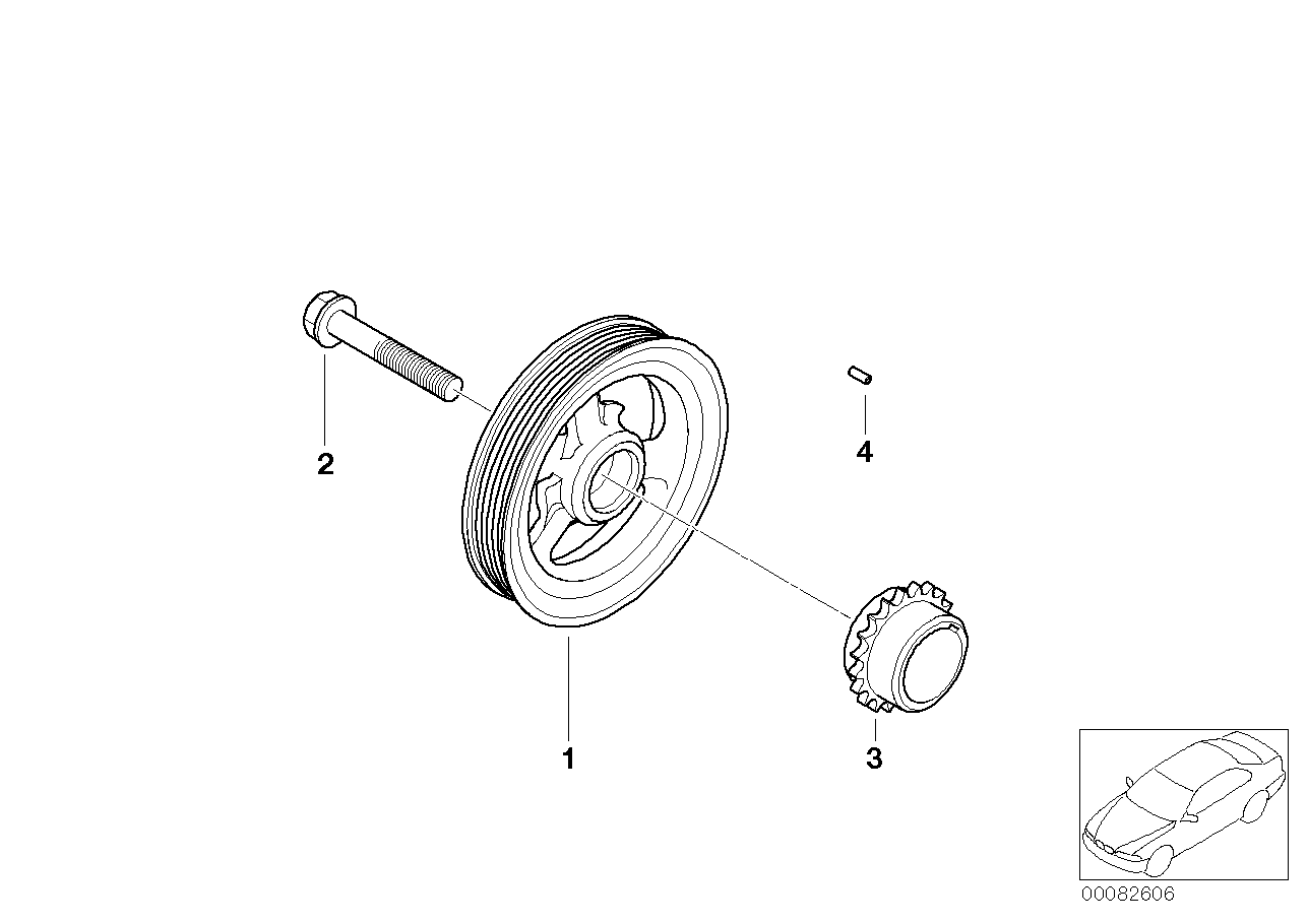 Mini 11237829906 - Piedziņas skriemelis, Kloķvārpsta autodraugiem.lv